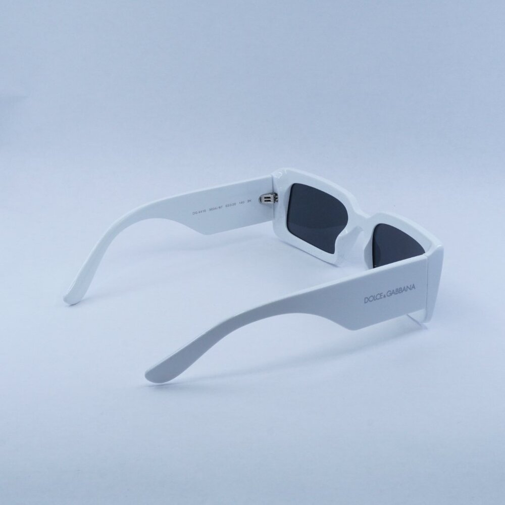 🕶️ New Dolce & Gabbana DG4416 303487 Sunglasses -White Frame, Dark Grey Lenses - Picture 10 of 11